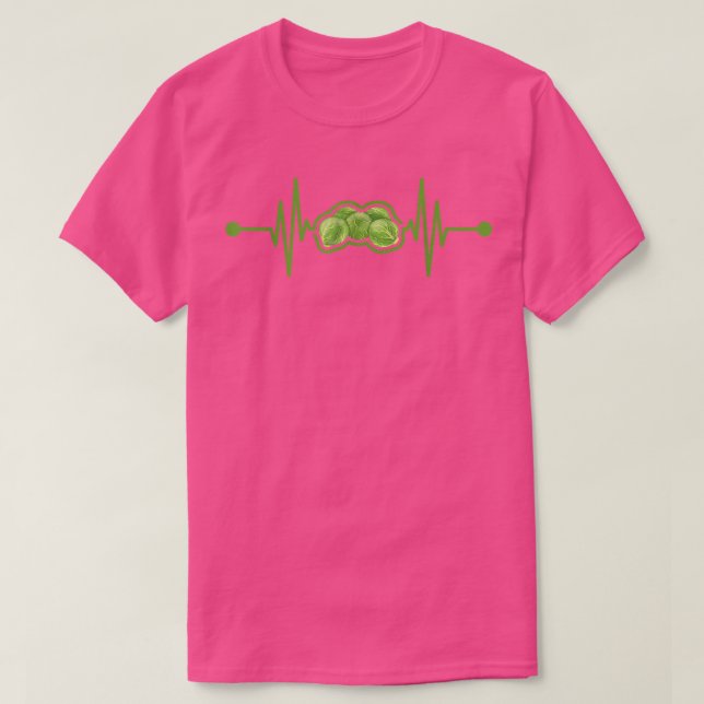 Brussels Sprout Heartbeat  T-Shirt (Design Front)