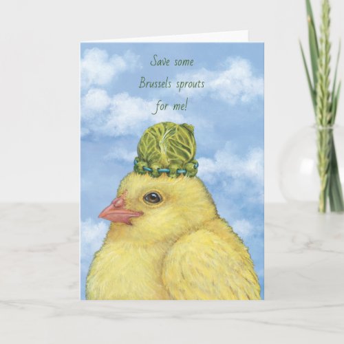 Brussels sprouts and peep card