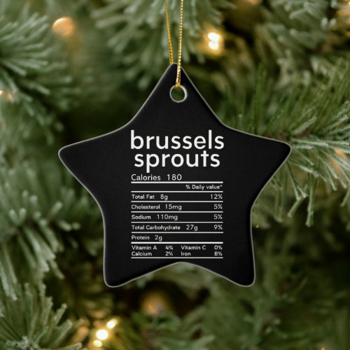 Brussels sprouts nutrition facts funny ceramic ornament