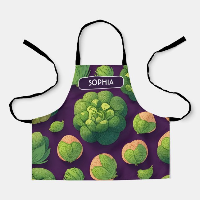 Brussels sprouts Retro Personalized Pattern Apron (Front)