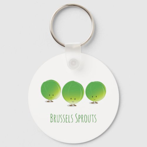 Brussels Sprouts Vegetable Food Keychain