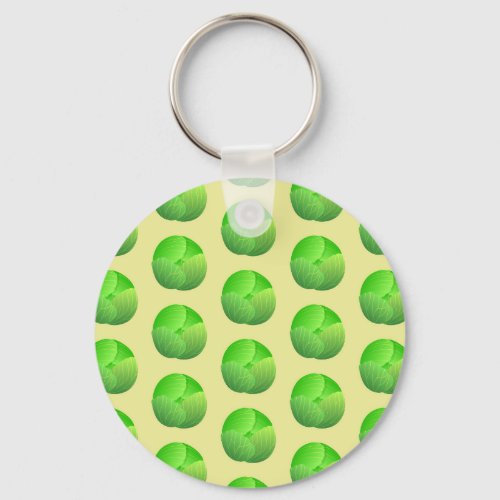 Brussels Sprouts Vegetable Lover Vegetarian Food Keychain