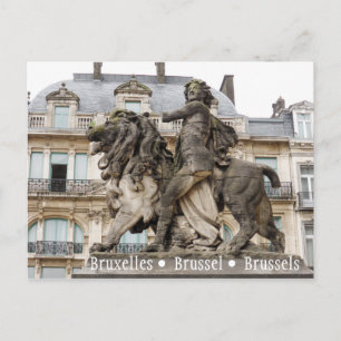 Brussels Statue Postcard