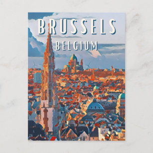 Brussels, the capital of Belgium and Europe Postcard