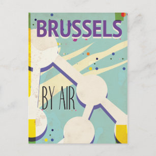 Brussels Vintage vacation Poster Postcard