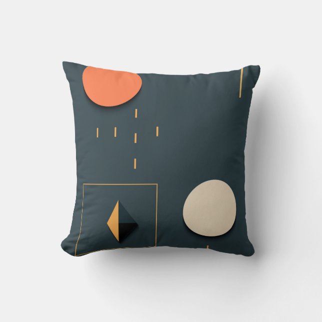 Brutal geometric shapes   throw pillow (Front)