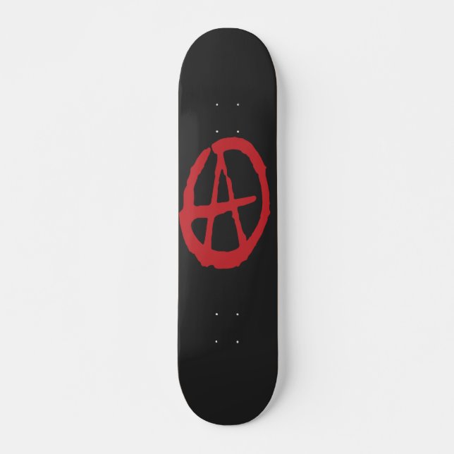 Brutal Red & Black Anarchy Skateboard Decks (Front)