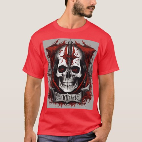 Brutal Serenity Death Metal Design T_Shirt