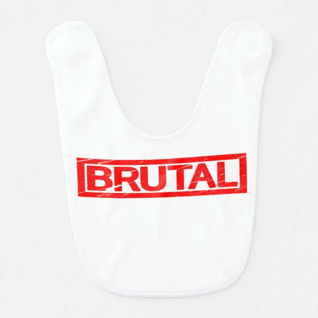 Brutal Stamp Baby Bib (Front)