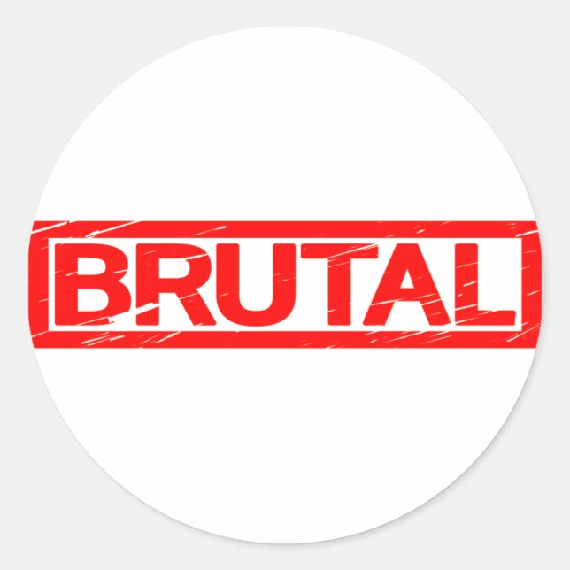 Brutal Stamp Classic Round Sticker (Front)