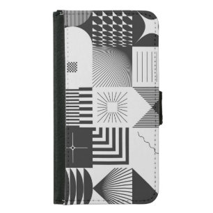 Brutalism Art: Vintage Geometric Patterns Samsung Galaxy S5 Wallet Case