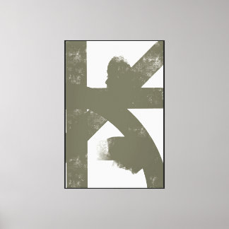Brutalist Abstract Typography - Minimalist Poster Canvas Print