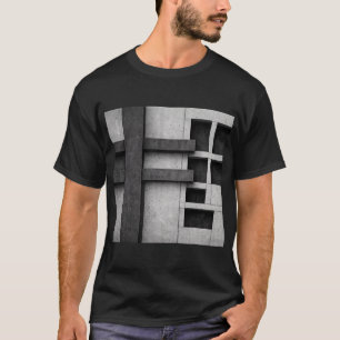 Brutalist Architecture Design Fine Art Cubist T-Shirt