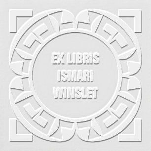 Brutalist Geometric Bookplate Embosser