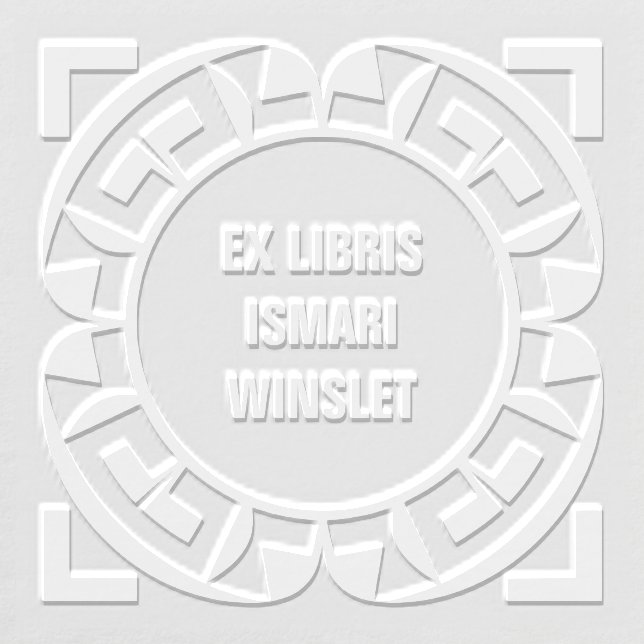Brutalist Geometric Bookplate Embosser (Design)