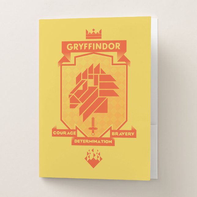 Brutalist GRYFFINDOR™ Crest Pocket Folder (Front)