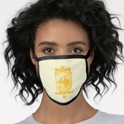 Brutalist HUFFLEPUFF Crest Face Mask
