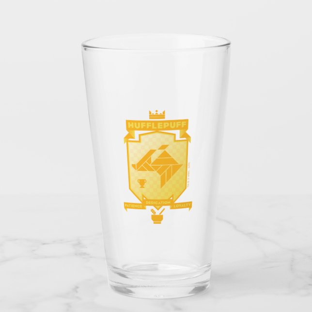 Brutalist HUFFLEPUFF™ Crest Glass (Front)