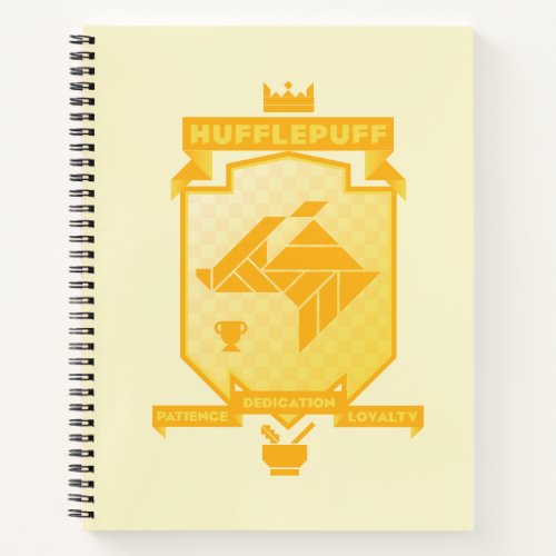 Brutalist HUFFLEPUFF Crest Notebook