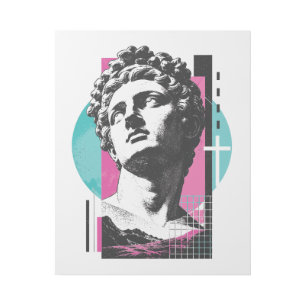 Brutalist Retro Jesus Greek Statue Colossians 2:3 Gallery Wrap