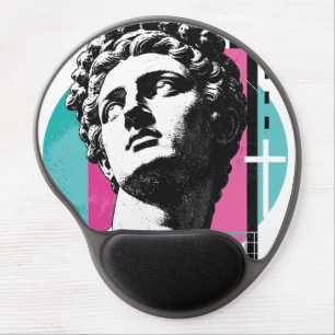 Brutalist Retro Jesus Greek Statue Colossians 2:3 Gel Mouse Pad