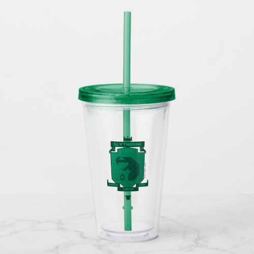 Brutalist SLYTHERIN Crest Acrylic Tumbler