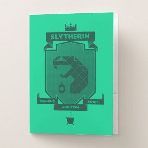 Brutalist SLYTHERIN™ Crest Pocket Folder