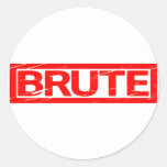 Brute Stamp Classic Round Sticker