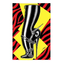 Brutes in Boots™/Spike Heel/Red Zebra