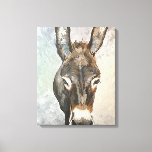 Brutus Miniature Donkey Farmhouse Canvas Art