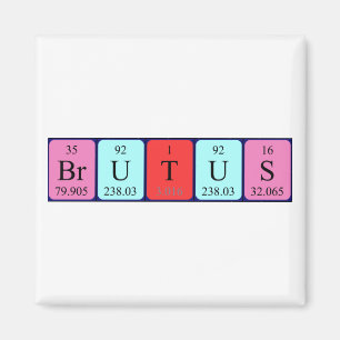 Brutus periodic table name magnet