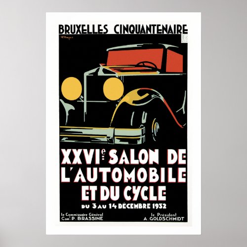 Bruxelles 25th Salon du lAutomobile Poster
