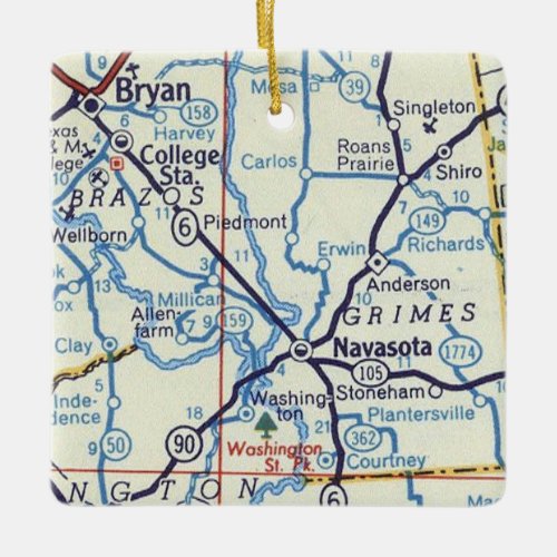 Bryan College Station Christmas Ornament