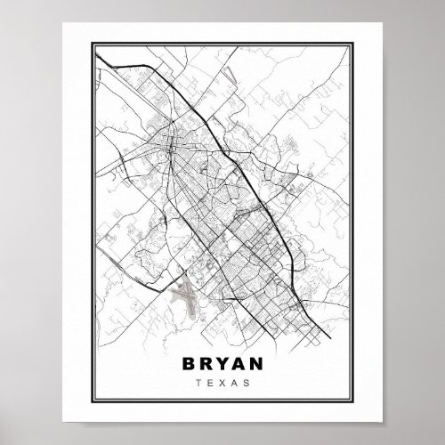 Bryan Map Poster