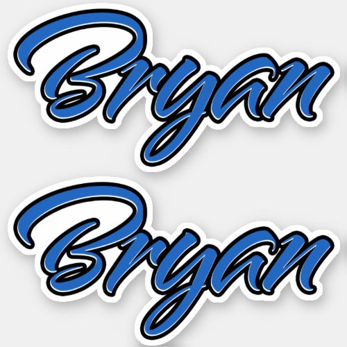 Bryan name blue sticker sticker embroiderset