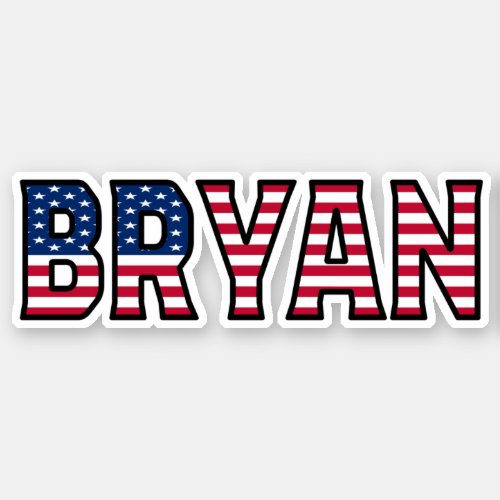 Bryan Name First Name USA Sticker Stickerset