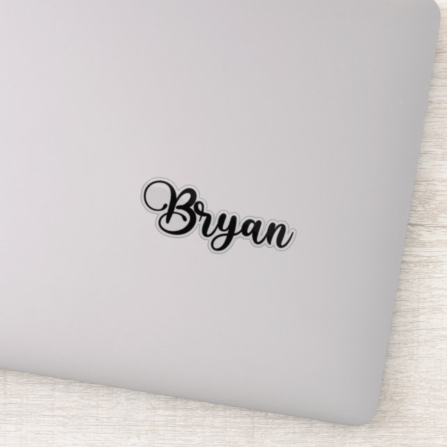 Bryan Name - Handwritten Calligraphy Sticker (Detail)