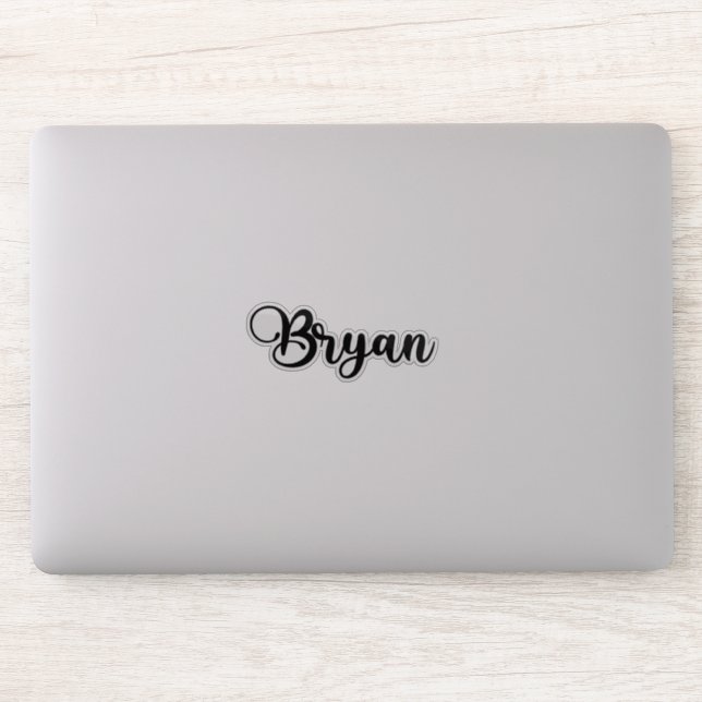 ブライアン　ありがとうございます！ Bryan Name - Handwritten Calligraphy Sticker | Zazzle