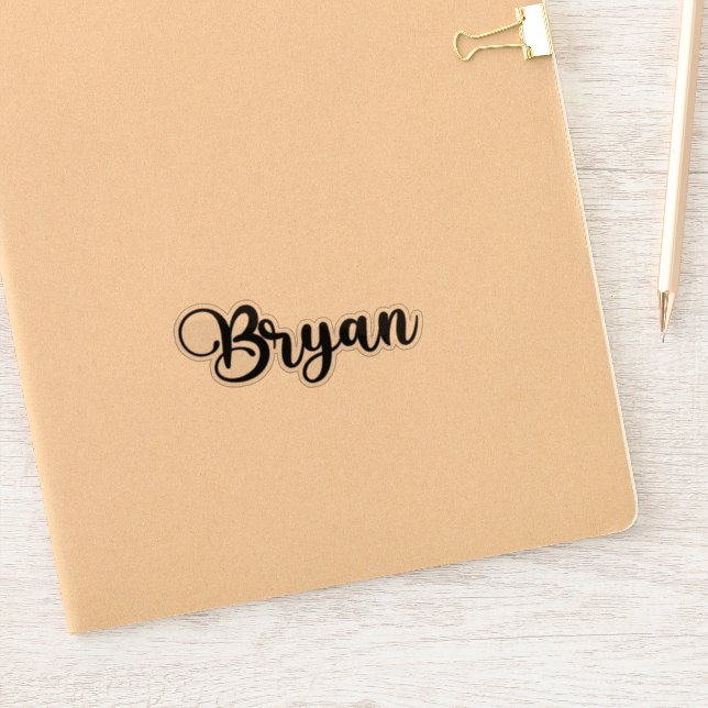 Bryan Name - Handwritten Calligraphy Sticker | Zazzle