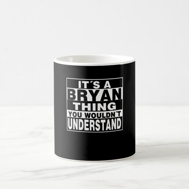BRYAN Surname Personalized Gift Coffee Mug (Center)