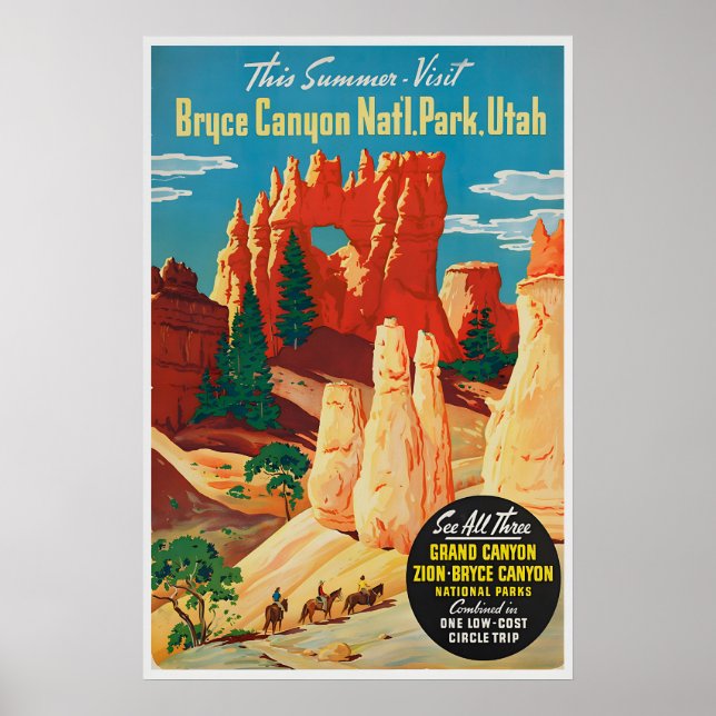 Bryce Canyon Art National Park Poster Utah (Front)