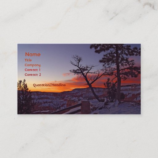 Customizable Bryce Canyon Business Card Templates