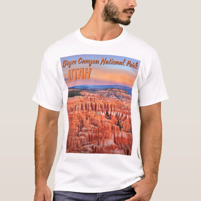 Bryce Canyon Desert Sunset Photo T-Shirt (Front)