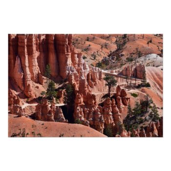 Bryce Canyon Hiking Trails Southwest Design Poster by machomedesigns at Zazzle