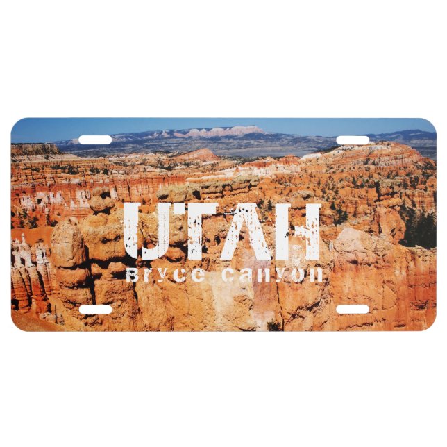 Bryce Canyon Landscape, Utah License Plate (Front)