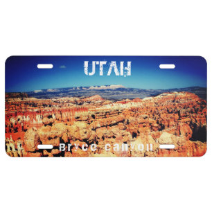 Bryce Canyon Landscape, Utah License Plate