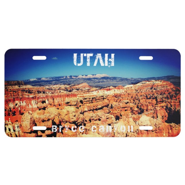 Bryce Canyon Landscape, Utah License Plate (Front)