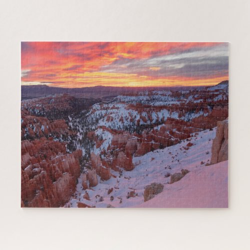 Bryce Canyon National Park at Sunrise in Winter Jigsaw Puzzle