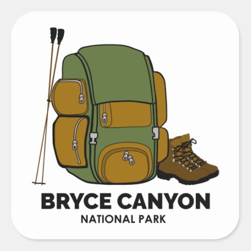 Bryce Canyon National Park Backpack Square Sticker