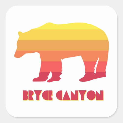 Bryce Canyon National Park Bear Square Sticker